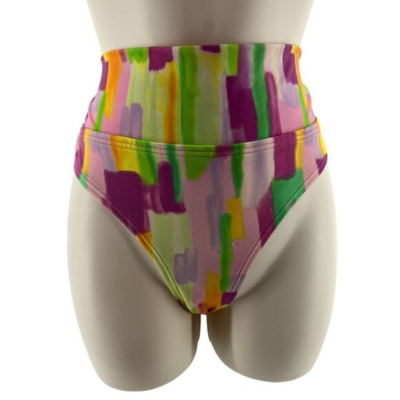 Victoria's Secret Multicolor Watercolor Bandeau Bikini Swimsuit Small / 34B - Picture 9 of 13